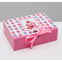 Коробка для сладостей "Наслаждайся" 16,5x12.5x5 см